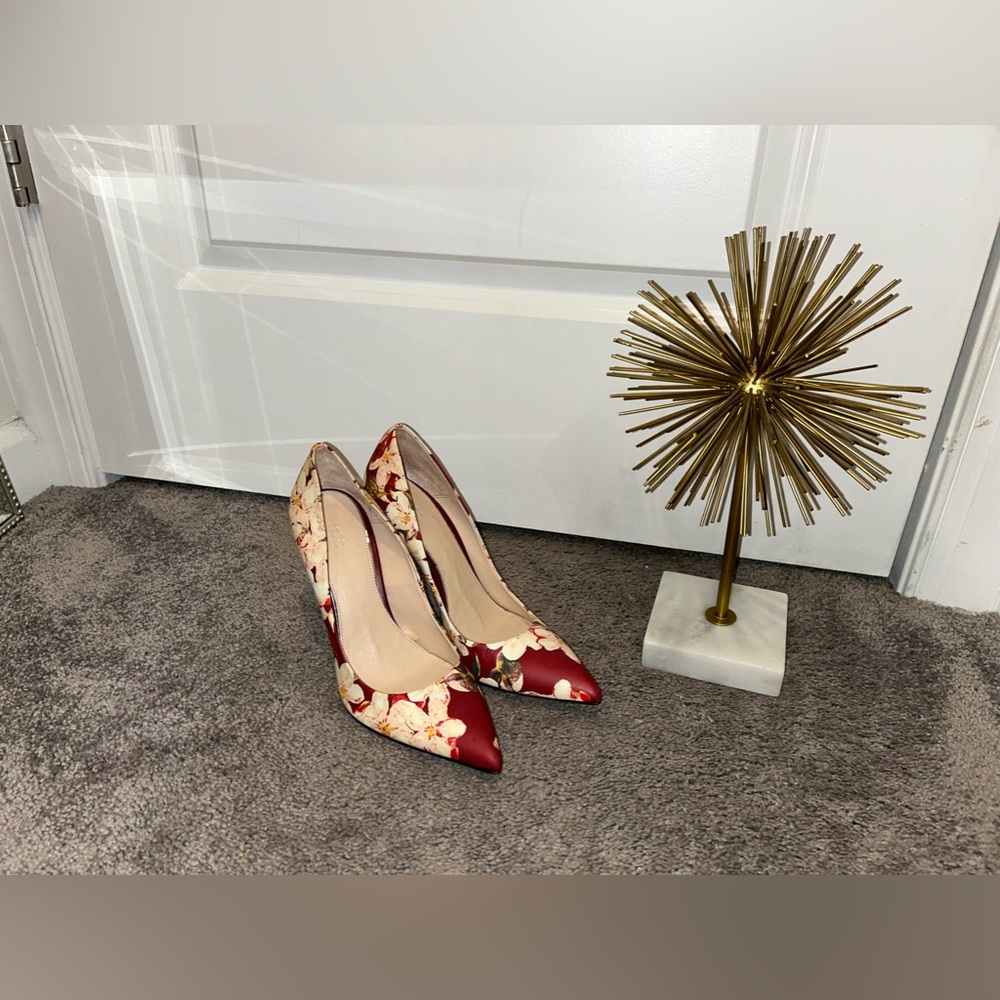Floral Print Heels by Zara